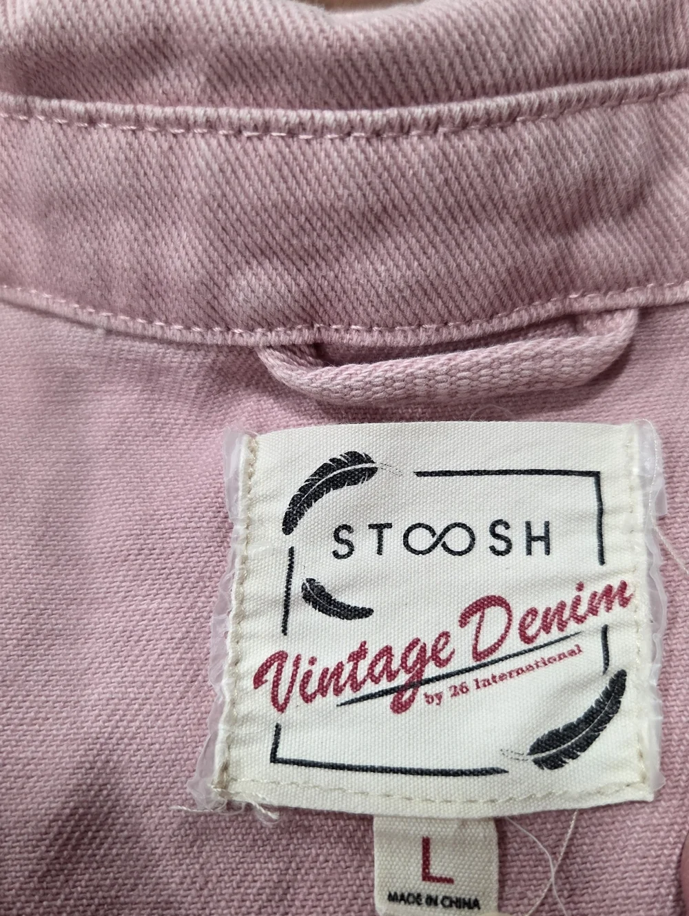 Stoosh Womens Cropped Jacket Pink Button Front Utility Shacket Short Sleeve Boxy
